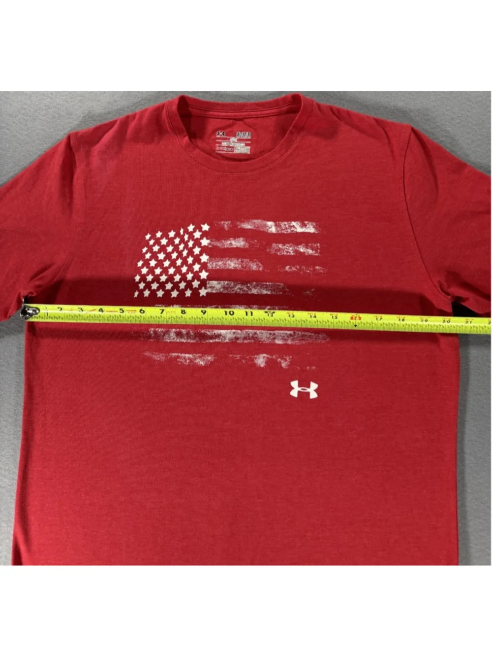 Under Armour Charged Graphic T Shirt US Flag Medium